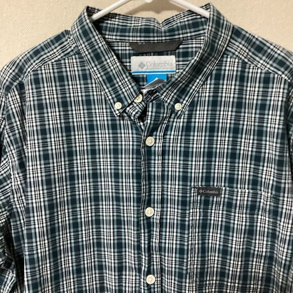 ♡ Columbia Mens XL Plaid Long Sleeve Button Down Dress Shirt - Picture 7 of 16